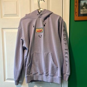 Teddy Fresh Lavender Hoodie medium men’s love face